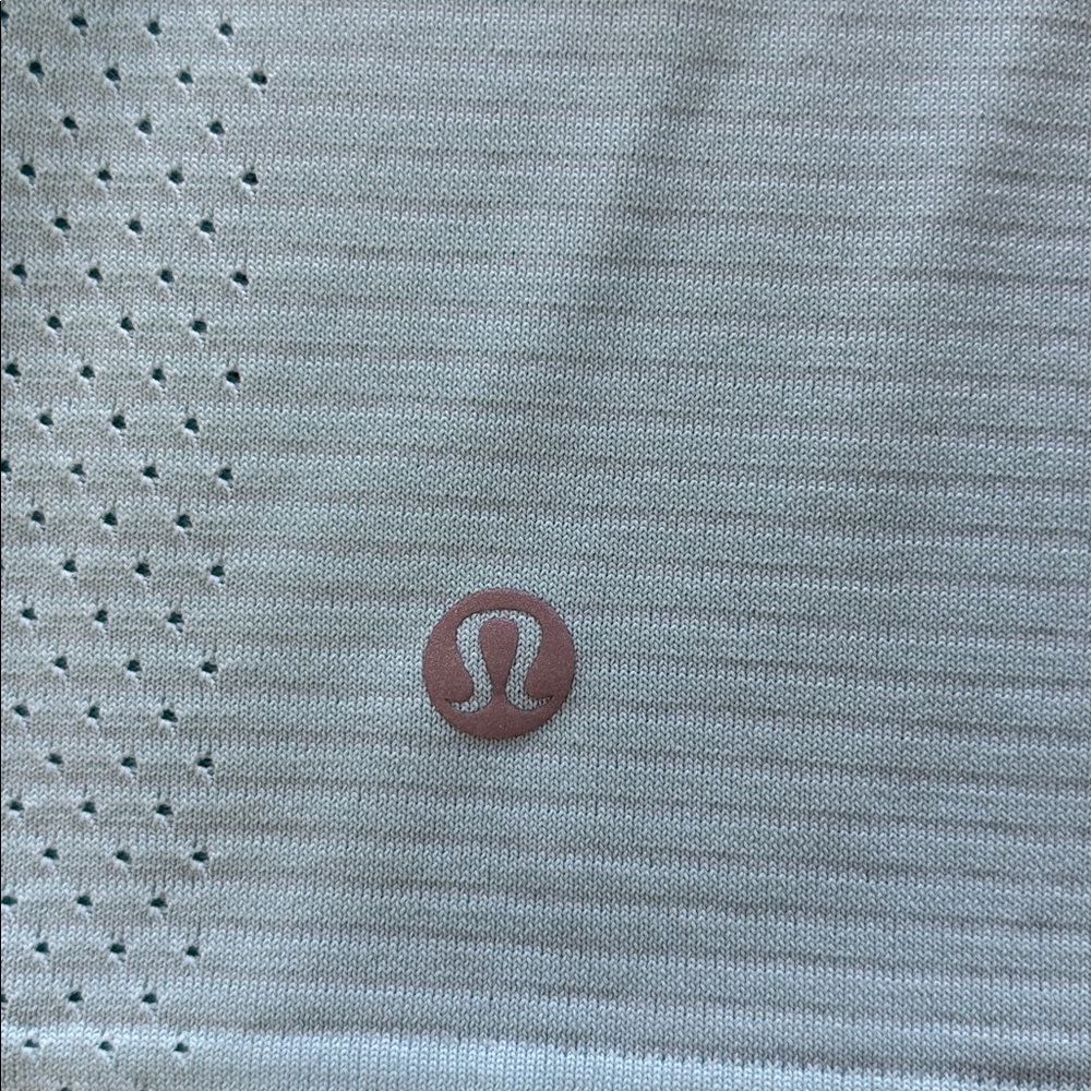 Lululemon Light Blue Short Sleeve Athletic Top Size 12 - Picture 9 of 11
